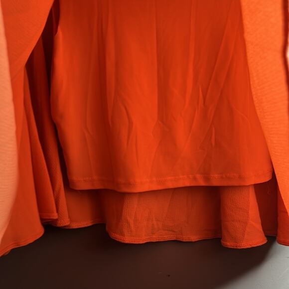 Zara Coral Batwing Sleeve Blouse Size Small - Picture 4 of 7